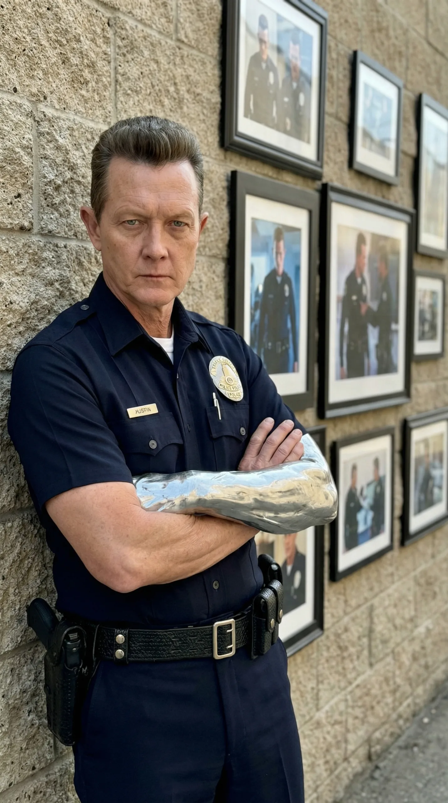 Robert Patrick T-1000 police uniform Terminator 2 Wall Edition