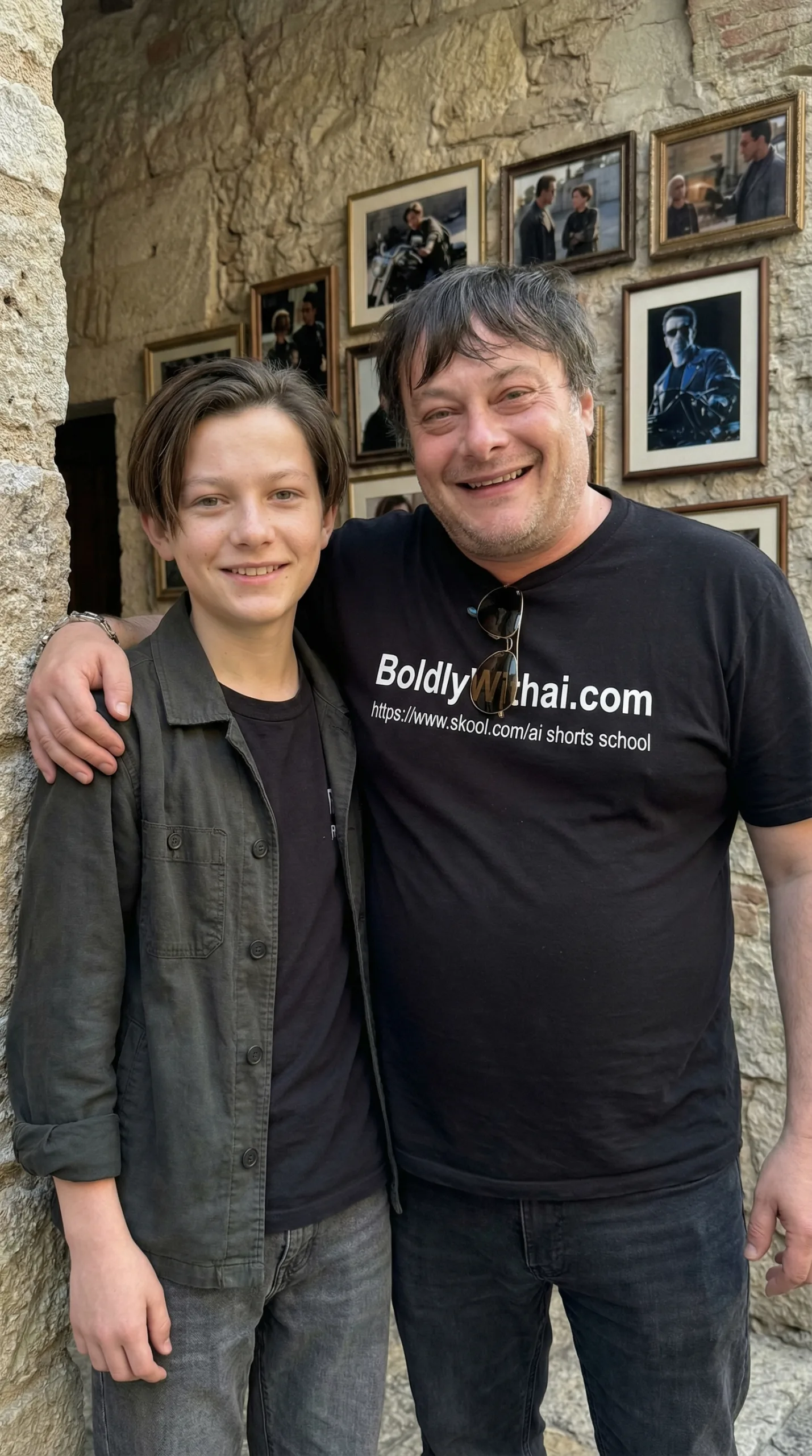 Edward Furlong young John Connor side by side with modern appearance Wall Edition