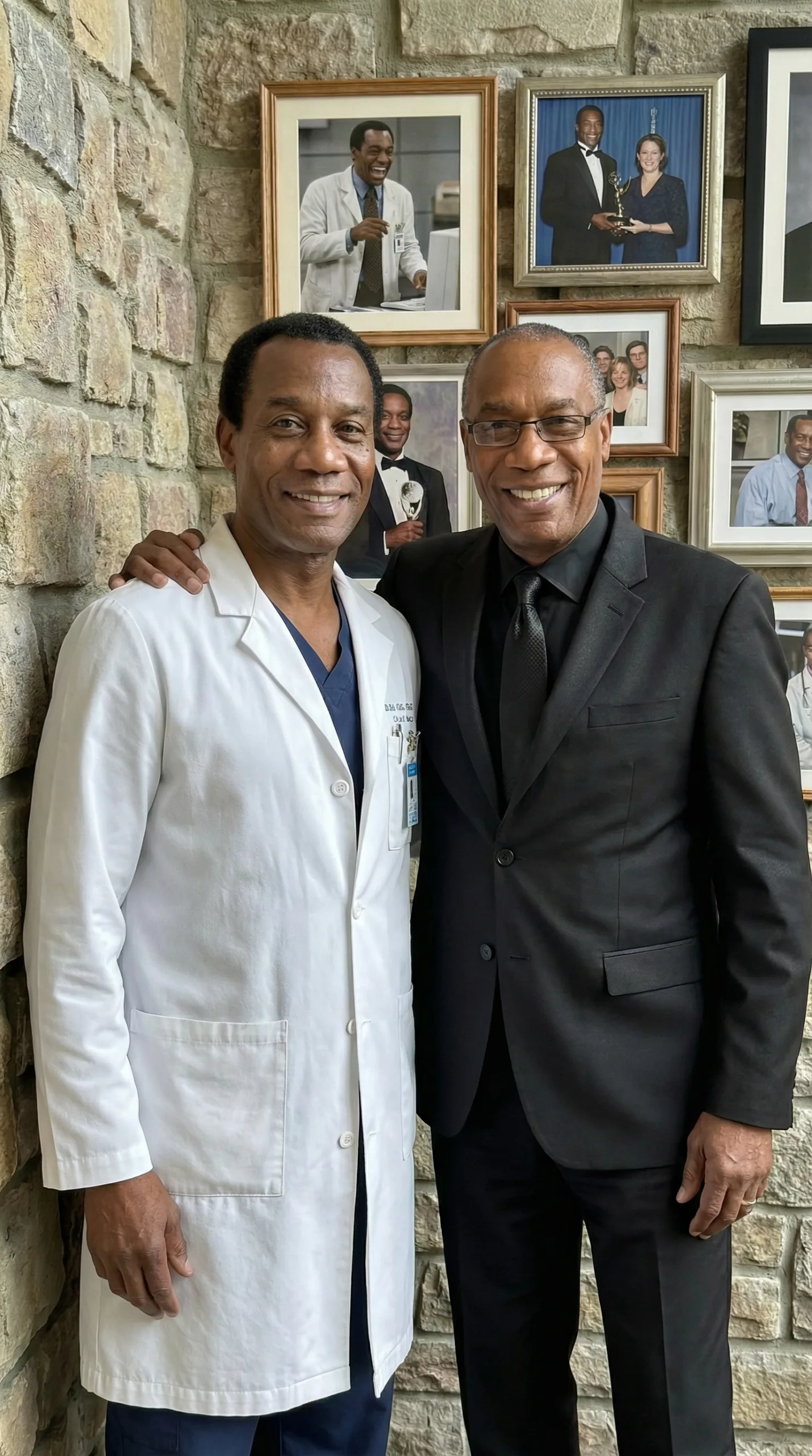 Joe Morton Dr Miles Dyson side by side with modern appearance Wall Edition